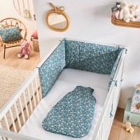 Бортик На детскую кроватку из биоперкали 180 x 40 см синий LA REDOUTE INTERIEURS  фото, kupilegko.ru